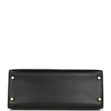 Pre-owned Hermes Kelly Sellier 28 Black Tadelakt Gold Hardware - Thumbnail View 6