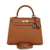 Hermes Kelly Sellier 25 Gold Epsom Electrum Hardware - Thumbnail View 1