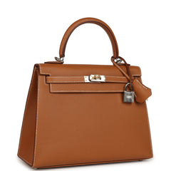 Hermes Kelly Sellier 25 Gold Epsom Electrum Hardware