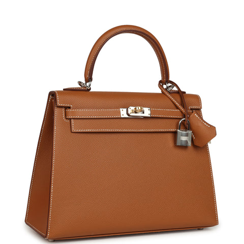 Hermes Kelly Sellier 25 Gold Epsom Electrum Hardware