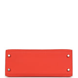 Hermes Kelly Sellier 25 Rose Texas Epsom Palladium Hardware - Thumbnail View 6