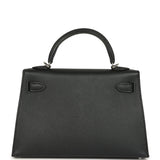 Pre-owned Hermes Kelly Sellier 20 Black Epsom Palladium Hardware - Thumbnail View 4
