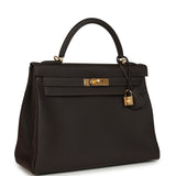 Hermes Kelly Retourne 32 Bai-Brun Togo Gold Hardware - Thumbnail View 2