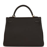 Hermes Kelly Retourne 32 Bai-Brun Togo Gold Hardware - Thumbnail View 4