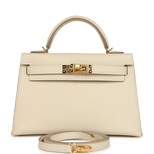 Hermes Kelly Sellier 20 Craie Epsom Gold Hardware