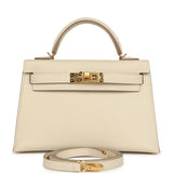 Hermes Kelly Sellier 20 Craie Epsom Gold Hardware - Thumbnail View 1