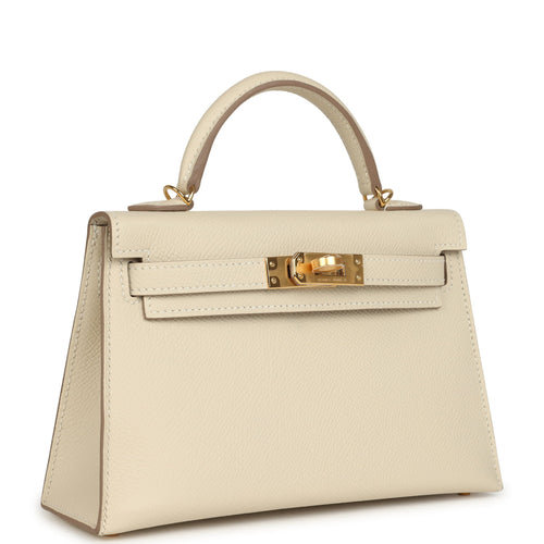 Hermes Kelly Sellier 20 Craie Epsom Gold Hardware