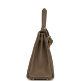 Pre-owned Hermes Kelly Retourne 25 Etoupe Togo Gold Hardware - Thumbnail View 3
