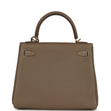 Pre-owned Hermes Kelly Retourne 25 Etoupe Togo Gold Hardware - Thumbnail View 4