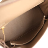 Pre-owned Hermes Kelly Retourne 25 Etoupe Togo Gold Hardware - Thumbnail View 9