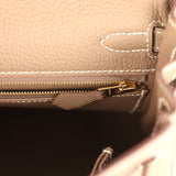 Pre-owned Hermes Kelly Retourne 25 Etoupe Togo Gold Hardware - Thumbnail View 8