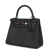 Pre-owned Hermes Kelly Retourne 28 Ardoise Evercolor Palladium Hardware - Thumbnail View 5