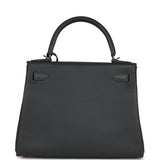 Pre-owned Hermes Kelly Retourne 28 Ardoise Evercolor Palladium Hardware - Thumbnail View 4