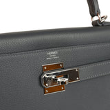 Pre-owned Hermes Kelly Retourne 28 Ardoise Evercolor Palladium Hardware - Thumbnail View 7