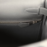 Pre-owned Hermes Kelly Retourne 28 Ardoise Evercolor Palladium Hardware - Thumbnail View 9