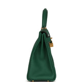Hermes Kelly Retourne 28 Vert Moyen Clemence Gold Hardware - Thumbnail View 3