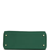 Hermes Kelly Retourne 28 Vert Moyen Clemence Gold Hardware - Thumbnail View 6