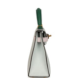 Hermes Kelly Sellier 20 Tri-color Gris Platine, Mauve Pale and Vert Moyen Epsom Gold Hardware - Thumbnail View 3