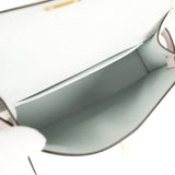 Hermes Kelly Sellier 20 Tri-color Gris Platine, Mauve Pale and Vert Moyen Epsom Gold Hardware - Thumbnail View 8