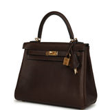 Hermes Kelly Retourne 25 Ebene Barenia Faubourg Gold Hardware - Thumbnail View 5