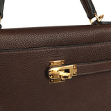 Hermes Kelly Retourne 25 Ebene Barenia Faubourg Gold Hardware - Thumbnail View 7