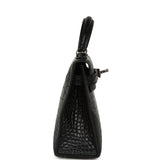Hermes Special Order (HSS) Kelly Sellier 20 Black Verso Matte Alligator Palladium Hardware - Thumbnail View 3