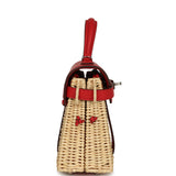Hermes Mini Picnic Kelly 20 Rouge De Coeur Swift Palladium Hardware - Thumbnail View 3