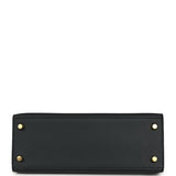 Pre-owned Hermes Kelly Sellier 25 Black Verso Sombrero Gold Hardware - Thumbnail View 6