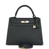 Pre-owned Hermes Kelly Sellier 28 Gris Misty Epsom Permabrass Hardware - Thumbnail View 1