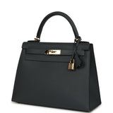 Pre-owned Hermes Kelly Sellier 28 Gris Misty Epsom Permabrass Hardware - Thumbnail View 5
