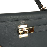 Pre-owned Hermes Kelly Sellier 28 Gris Misty Epsom Permabrass Hardware - Thumbnail View 7