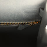 Pre-owned Hermes Kelly Sellier 28 Gris Misty Epsom Permabrass Hardware - Thumbnail View 9