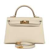 Hermes Special Order (HSS) Kelly Sellier 20 Craie Verso Epsom Gold Hardware - Thumbnail View 1
