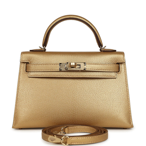 Hermes Kelly Sellier 20 Dore Chevre Chamkilight Permabrass Hardware