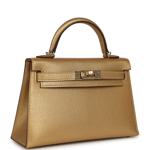 Hermes Kelly Sellier 20 Dore Chevre Chamkilight Permabrass Hardware