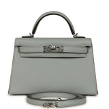 Hermes Kelly Sellier 20 Bleu Glacier Epsom Palladium Hardware - Thumbnail View 1