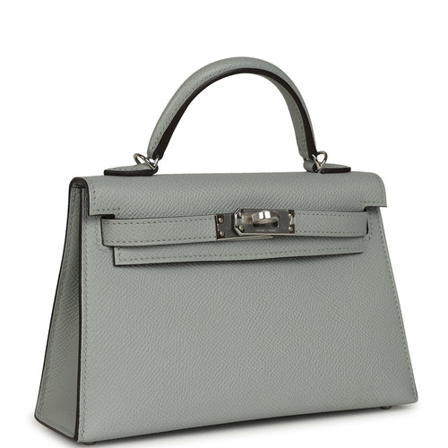 Hermes Kelly Sellier 20 Bleu Glacier Epsom Palladium Hardware