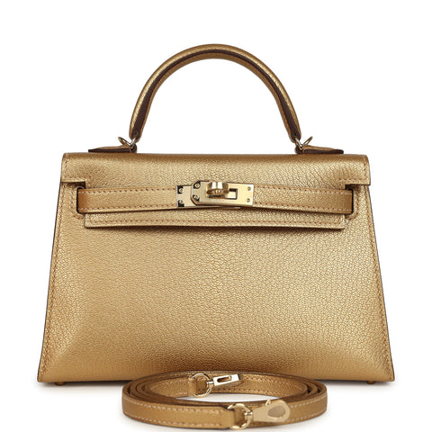 Hermes Kelly Sellier 20 Dore Chevre Chamkilight Permabrass Hardware