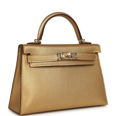 Hermes Kelly Sellier 20 Dore Chevre Chamkilight Permabrass Hardware