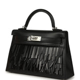 Hermes Kelly Sellier 20 "Pampilles" Black Tadelakt and Sombrero Palladium Hardware - Thumbnail View 3