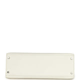 Pre-owned Hermes Kelly Sellier 35 White Epsom Palladium Hardware - Thumbnail View 6