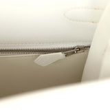 Pre-owned Hermes Kelly Sellier 35 White Epsom Palladium Hardware - Thumbnail View 9