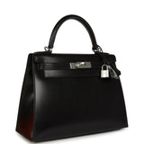 Hermes Kelly Sellier 28 Black Box Palladium Hardware - Thumbnail View 2