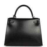 Hermes Kelly Sellier 28 Black Box Palladium Hardware - Thumbnail View 4