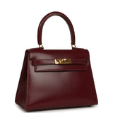Vintage Hermes Kelly Sellier 20 Rouge H Box Gold Hardware - Thumbnail View 2