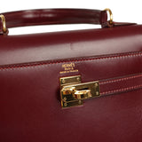 Vintage Hermes Kelly Sellier 20 Rouge H Box Gold Hardware - Thumbnail View 7
