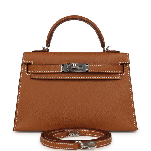 Hermes Kelly Sellier 20 Gold Epsom Palladium Hardware