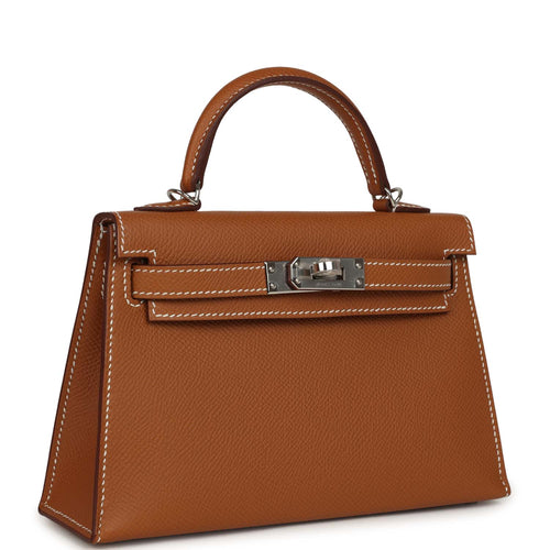 Hermes Kelly Sellier 20 Gold Epsom Palladium Hardware