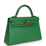 Pre-owned Hermes Kelly Sellier 20 Bambou Chevre Mysore Gold Hardware - Thumbnail View 2