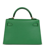 Pre-owned Hermes Kelly Sellier 20 Bambou Chevre Mysore Gold Hardware - Thumbnail View 4